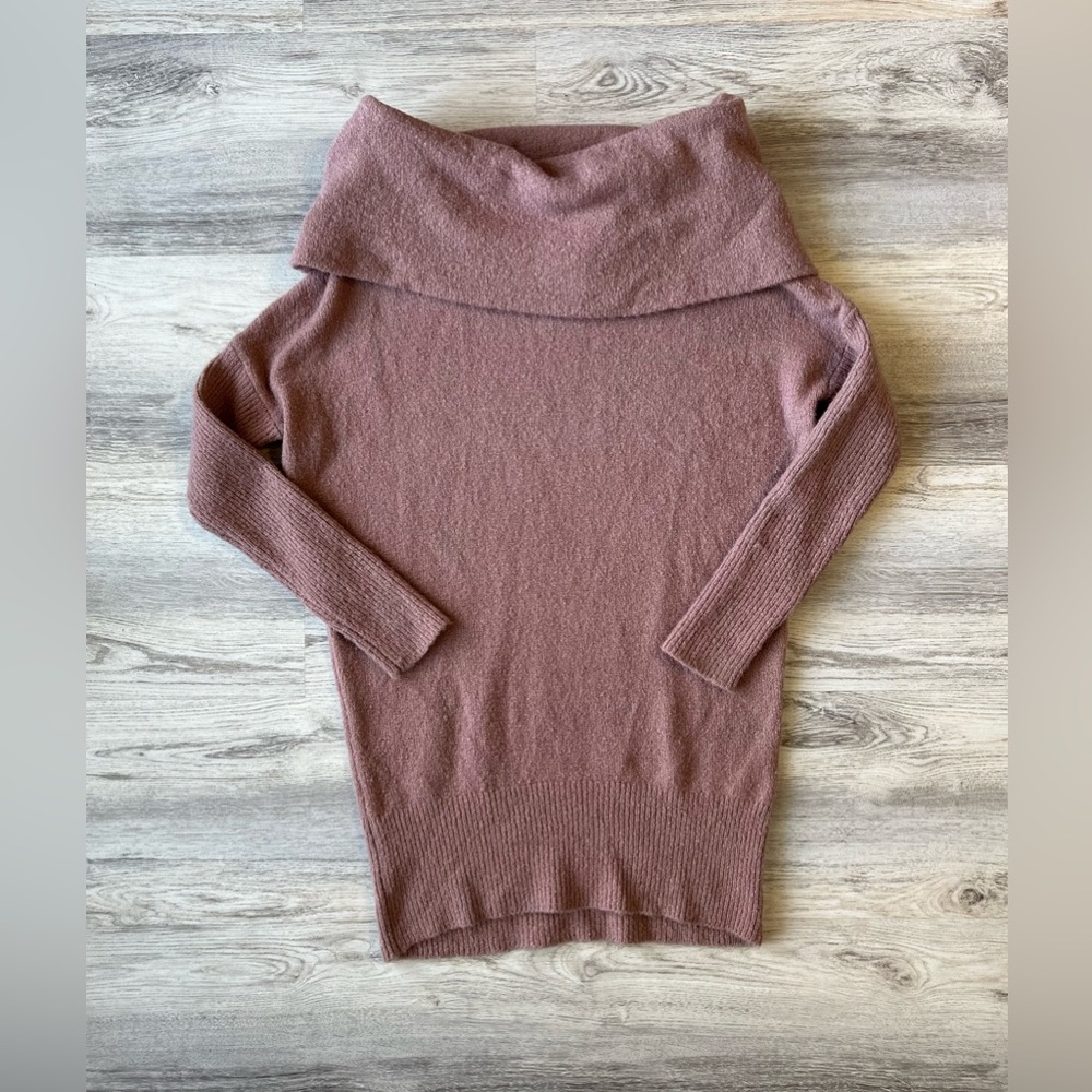 Cowl neck/off the shoulder sweater